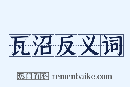 瓦沼反义词是什么意思的图片